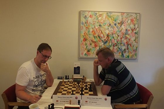 8. Runde: Holger gegen Uwe an Tisch 76 beim Xtracon Chess Open 2018